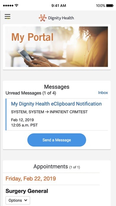 Emulate iPhone app my portal. by Dignity Health using MyAndroid Emulate iPhone app my portal. by Dignity Health using MyAndroid