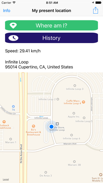 Emulate iPhone app My present location using MyAndroid