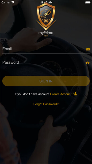 Emulate iPhone app myPrime - Prime Limo Chauffeur using MyAndroid