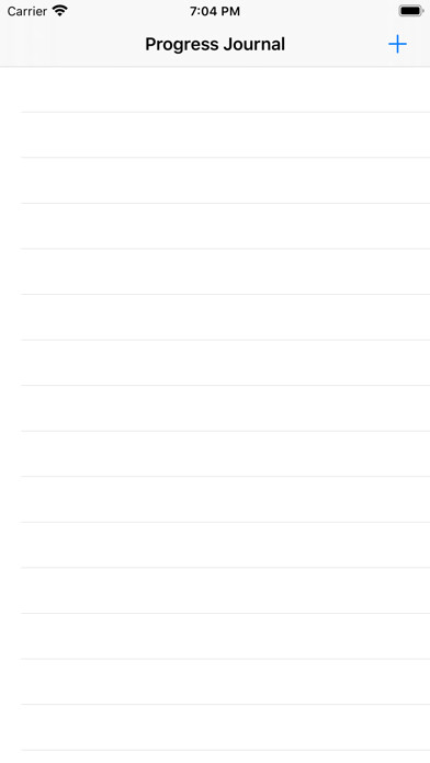 Emulate iPhone app My Progress Journal using MyAndroid