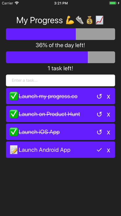 Emulate iPhone app My Progress - Stay On Track using MyAndroid Emulate iPhone app My Progress - Stay On Track using MyAndroid