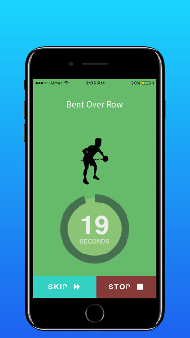 Emulate iPhone app My Pulze : 20 second workout using MyAndroid