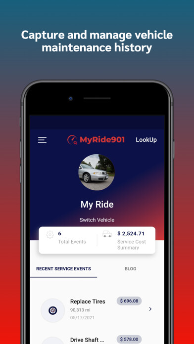 Emulate iPhone app MyRide901 - Car Info Manager using MyAndroid Emulate iPhone app MyRide901 - Car Info Manager using MyAndroid