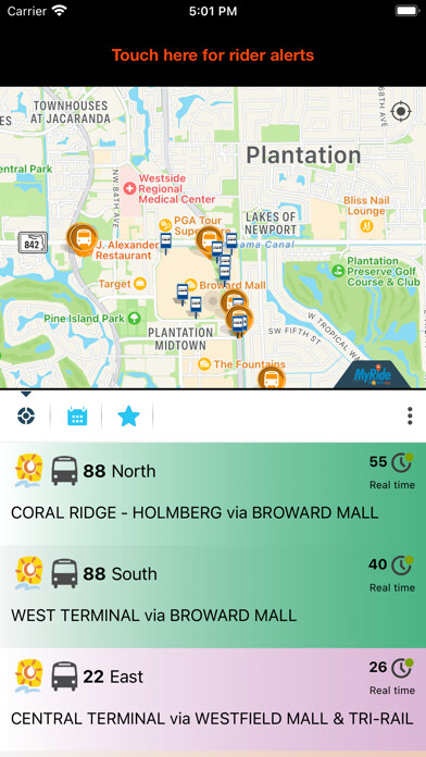 Emulate iPhone app MyRide Broward using MyAndroid Emulate iPhone app MyRide Broward using MyAndroid