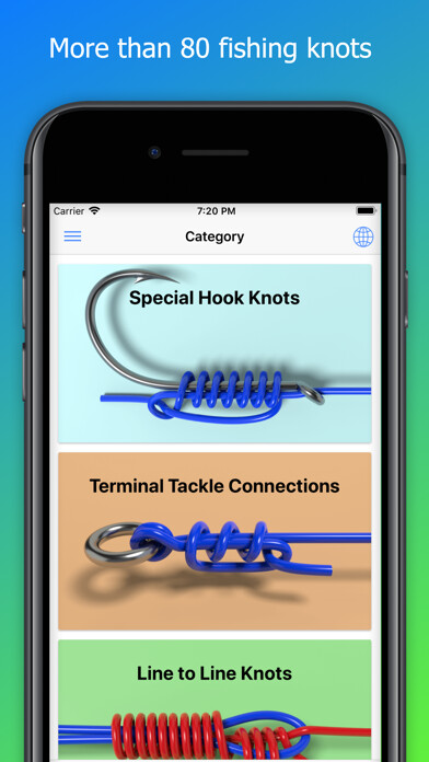 Emulate iPhone app MyRigs - Fishing Knots using MyAndroid
