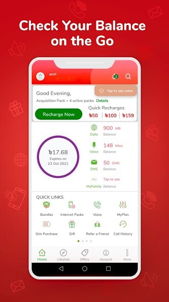 Run android online APK My Robi: Balance Check, Recharge  Bundles! from MyAndroid or emulate My Robi: Balance Check, Recharge  Bundles! using MyAndroid