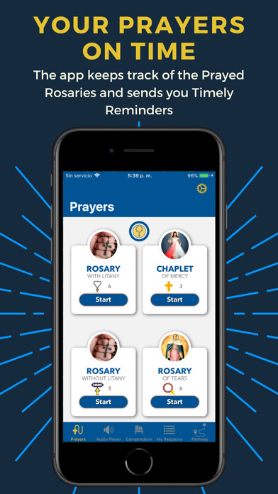 Emulate iPhone app My Rosary (Audio) using MyAndroid