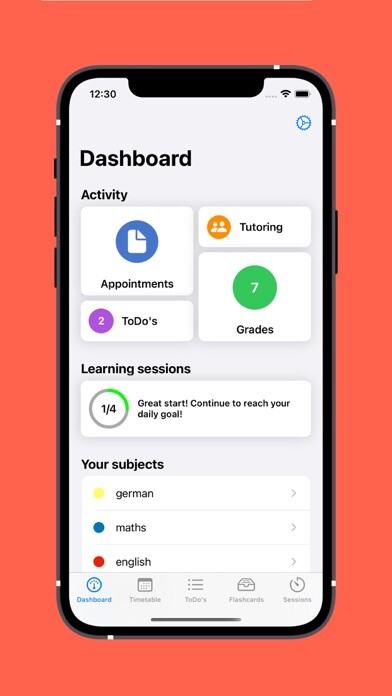Emulate iPhone app MySchoolManager, Schoolplanner using MyAndroid