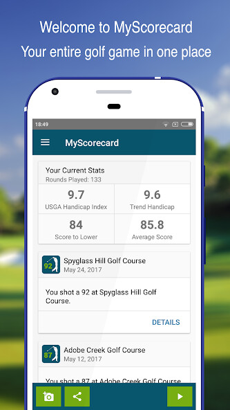 Run android online APK MyScorecard Golf Score Tracker from MyAndroid or emulate MyScorecard Golf Score Tracker using MyAndroid
