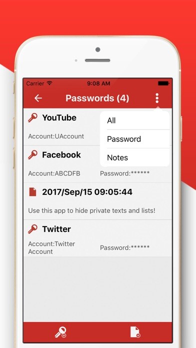 Emulate iPhone app My Secure Note And Passwrod using MyAndroid Emulate iPhone app My Secure Note And Passwrod using MyAndroid