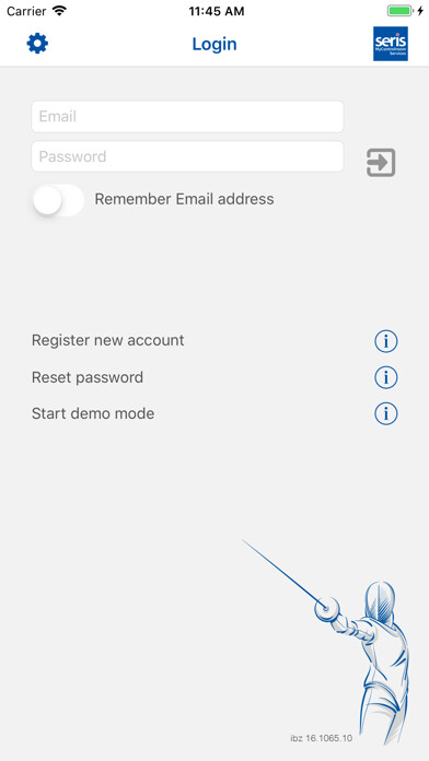 Emulate iPhone app My SERIS Controlroom using MyAndroid