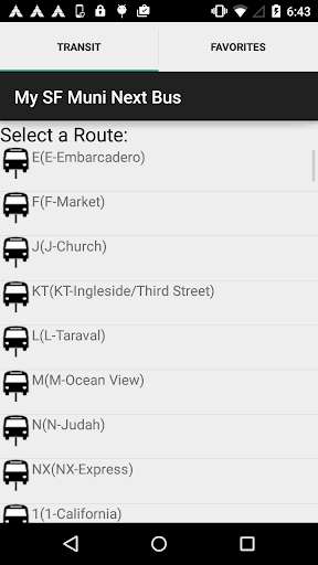 Run android online APK My SF Muni Next Bus from MyAndroid or emulate My SF Muni Next Bus using MyAndroid Run android online APK My SF Muni Next Bus from MyAndroid or emulate My SF Muni Next Bus using MyAndroid