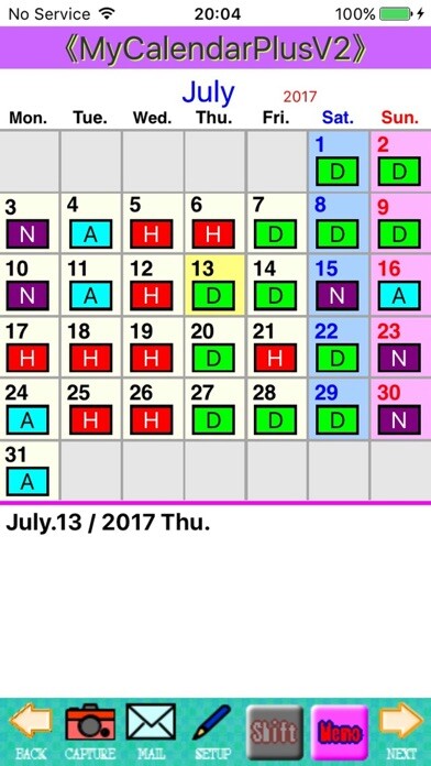 Emulate iPhone app MyShiftCalendarPlus using MyAndroid Emulate iPhone app MyShiftCalendarPlus using MyAndroid