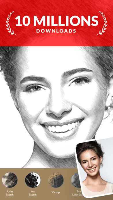 Emulate iPhone app My Sketch - Pencil Sketches using MyAndroid