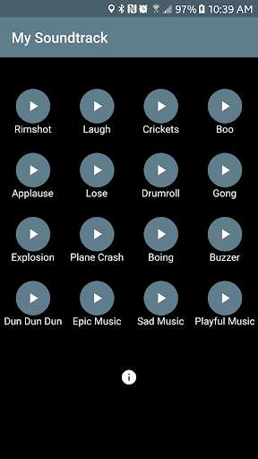 Run android online APK My Soundtrack: Fun sound effects for every moment from MyAndroid or emulate My Soundtrack: Fun sound effects for every moment using MyAndroid