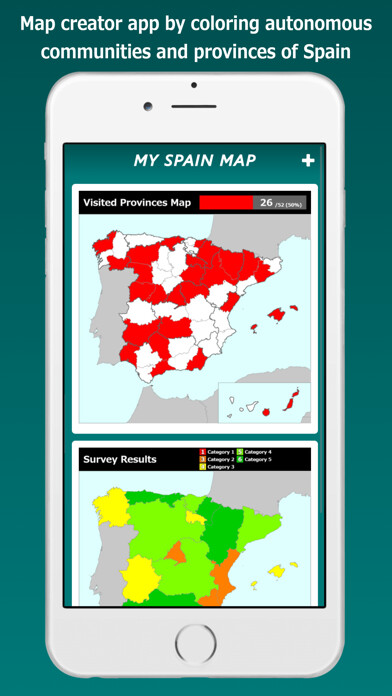 Emulate iPhone app My Spain Map using MyAndroid