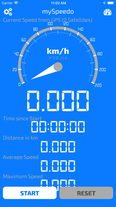 Emulate iPhone app mySpeedmeter using MyAndroid