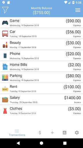 Run android online APK My Spending App from MyAndroid or emulate My Spending App using MyAndroid