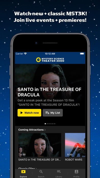 Emulate iPhone app Mystery Science Theater 3000 using MyAndroid