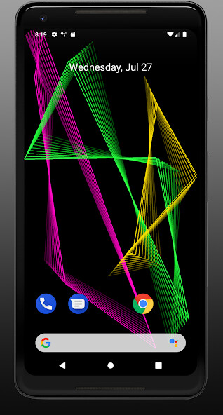 Emulate Android APK Mystify live wallpaper