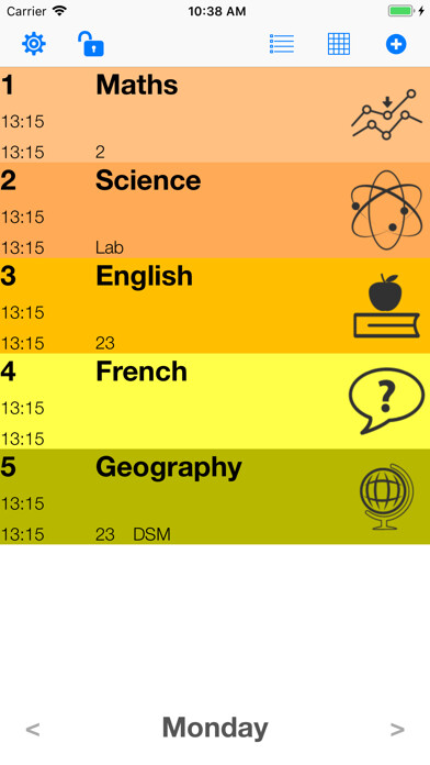 Emulate iPhone app My Study Timetable using MyAndroid Emulate iPhone app My Study Timetable using MyAndroid