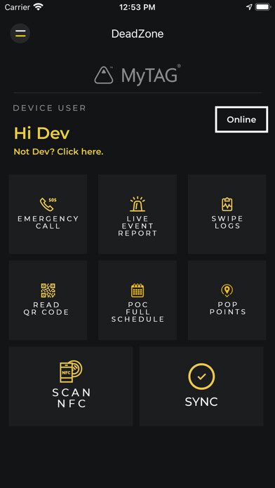 Emulate iPhone app MyTAG-Deadzone using MyAndroid