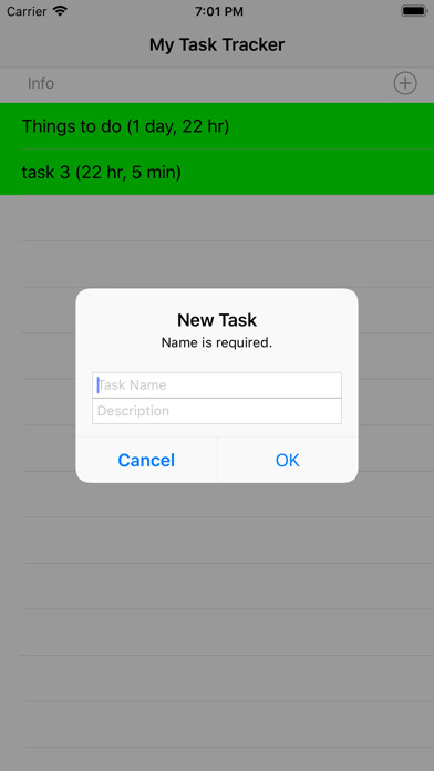 Emulate iPhone app My Task Tracker using MyAndroid