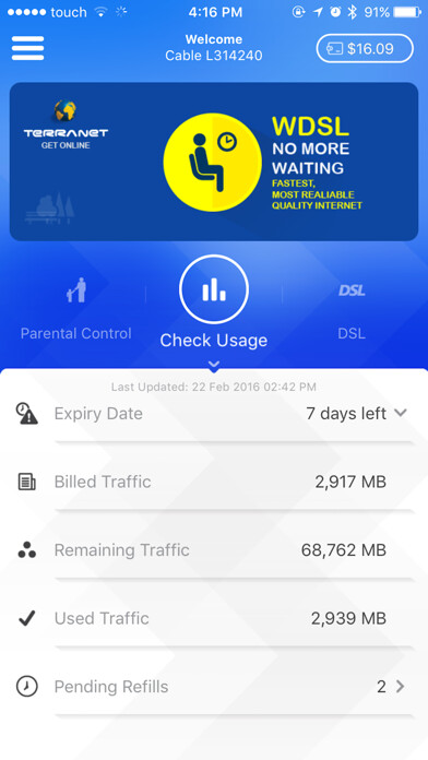 Emulate iPhone app MyTerranet using MyAndroid