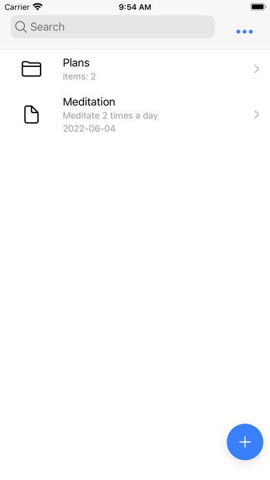 Emulate iPhone app My Thoughts Notebook using MyAndroid