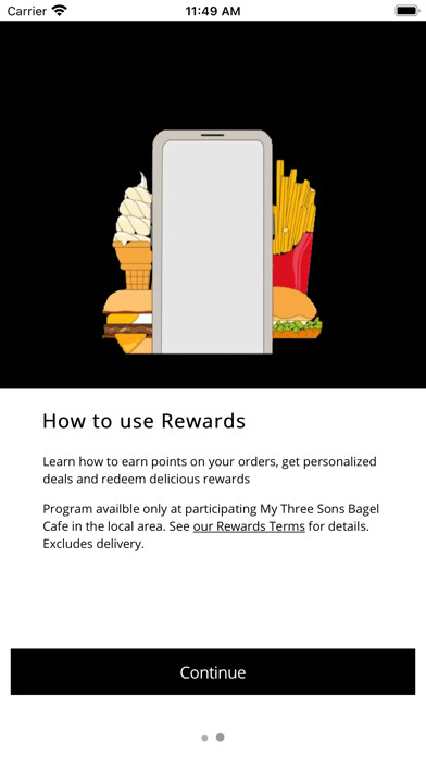 Emulate iPhone app My Three Sons Bagel using MyAndroid
