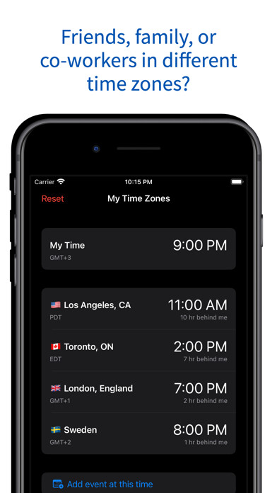 Emulate iPhone app My Time Zones: Slick Converter using MyAndroid Emulate iPhone app My Time Zones: Slick Converter using MyAndroid