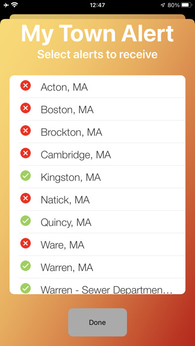 Emulate iPhone app My Town Alert using MyAndroid