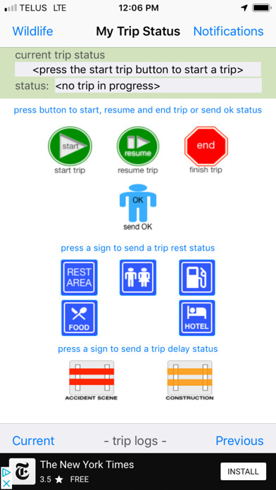 Emulate iPhone app My Trip Status using MyAndroid