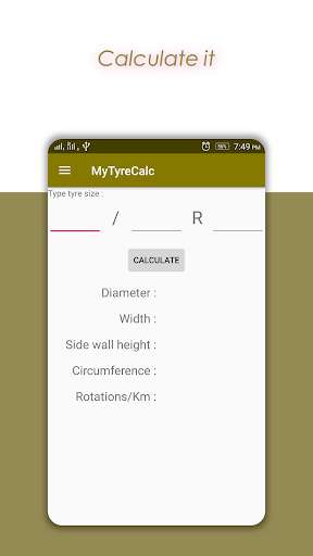 Run android online APK My Tyre Size Calculator from MyAndroid or emulate My Tyre Size Calculator using MyAndroid Run android online APK My Tyre Size Calculator from MyAndroid or emulate My Tyre Size Calculator using MyAndroid