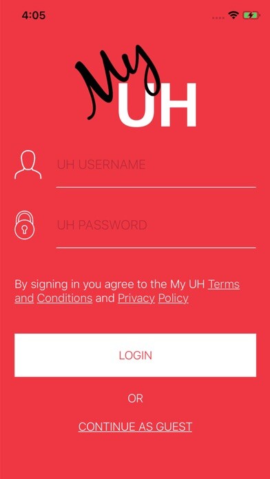 Emulate iPhone app My UH using MyAndroid