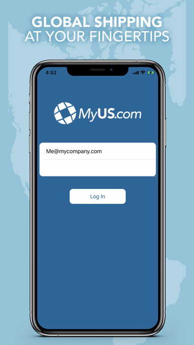 Emulate iPhone app MyUS Global Shipping App using MyAndroid