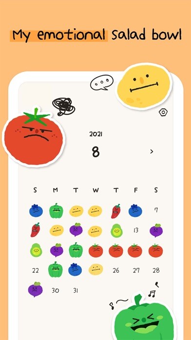 Emulate iPhone app My Veggie Diary using MyAndroid
