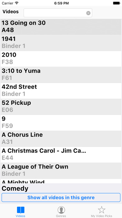 Emulate iPhone app MyVideoList using MyAndroid