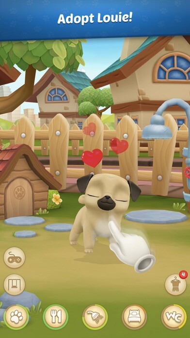 Emulate iPhone app My Virtual Pet Dog: Pug Louie using MyAndroid Emulate iPhone app My Virtual Pet Dog: Pug Louie using MyAndroid