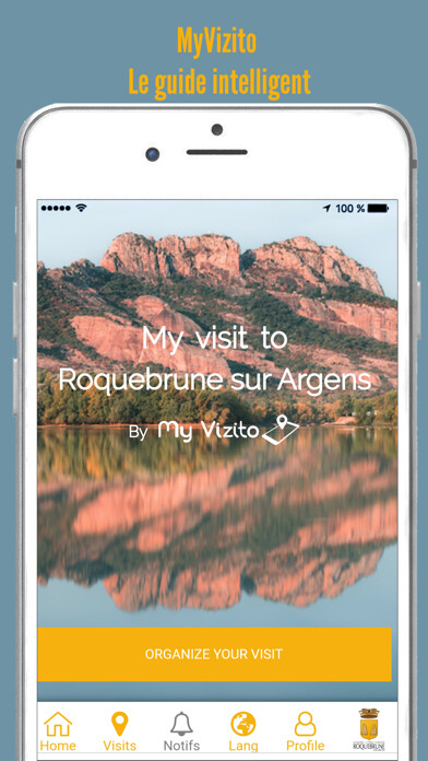 Emulate iPhone app MyVizito Roquebrune-sur-Argens using MyAndroid