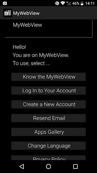 Run android online APK My WebView from MyAndroid or emulate My WebView using MyAndroid