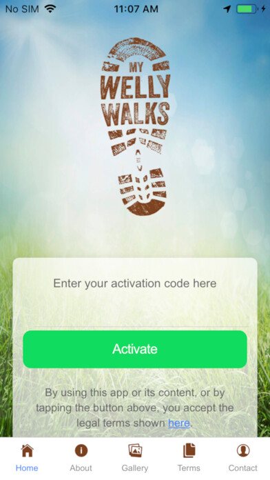 Emulate iPhone app My Welly Walks using MyAndroid