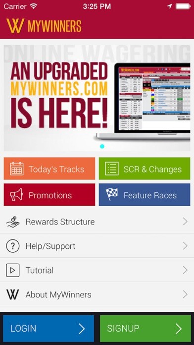 Emulate iPhone app My Winners Digital Link using MyAndroid