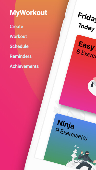Emulate iPhone app MyWorkout Schedule using MyAndroid