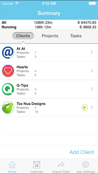 Emulate iPhone app myWorkTimeLite using MyAndroid