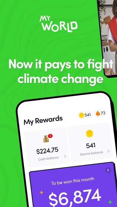 Emulate iPhone app MyWorld Save trees Get rewards using MyAndroid