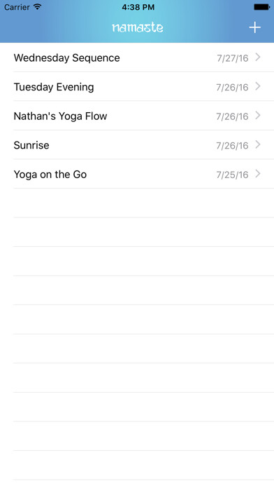 Emulate iPhone app My Yoga Flow using MyAndroid