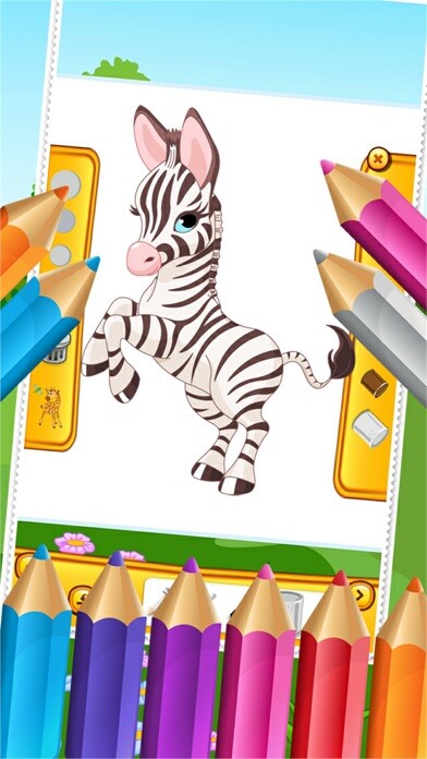 Emulate iPhone app My Zoo Animal Friends Draw Coloring Book World for Kids using MyAndroid