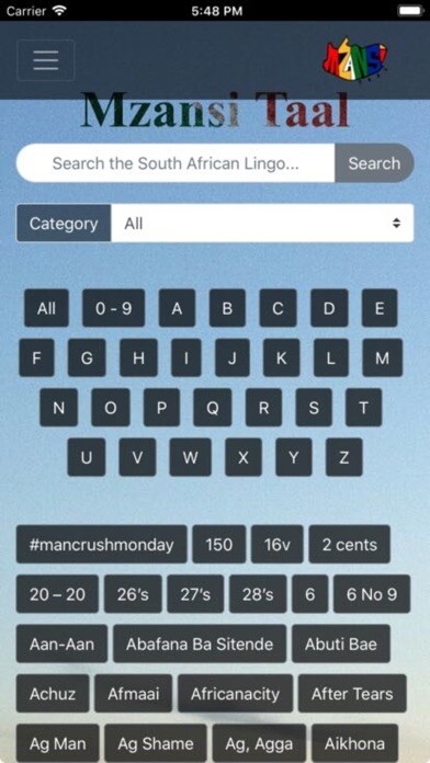 Emulate iPhone app Mzansi Taal using MyAndroid
