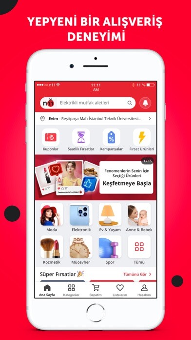 Emulate iPhone app n11 - Online Shopping using MyAndroid